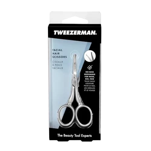 Tweezerman Facial Hair Scissors For Men Stainless Steel | Precision Curved Blade thumbnail 5