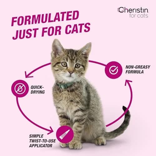 Cheristin Flea Treatment & Prevention for Cats 6 Doses | Fast-Acting Flea Relief, Approved for Kittens & Cats Over 1.8 lbs thumbnail 7