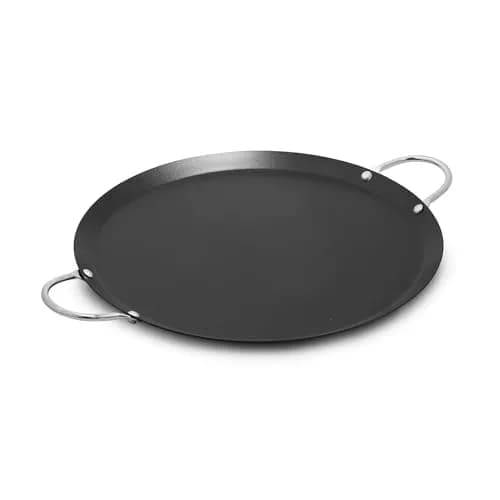 Imusa 13.5in Carbon Steel Nonstick Round Comal with Metal Handles, Black | Versatile Kitchen Essential thumbnail 1