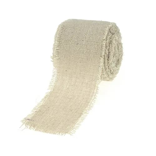 Firefly Imports Natural Linen Ribbon Fringe Edge 5 Yards (182.88 cm / 2-Inch) | Rustic Wedding Decor thumbnail 1