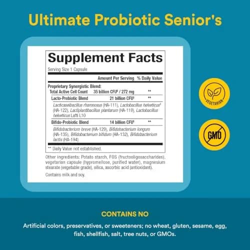 Natural Factors Ultimate Probiotic Senior's 35 Billion CFU | Supports Digestive & Immune Health in Aging Adults thumbnail 3