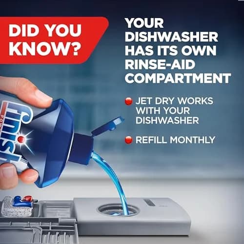 Finish Jet-Dry Dishwasher Rinse Aid 16 Fl Oz (473 ml) | Prevents Spots & Residues | Dries & Shines thumbnail 7