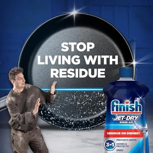 Finish Jet-Dry Dishwasher Rinse Aid 16 Fl Oz (473 ml) | Prevents Spots & Residues | Dries & Shines thumbnail 2