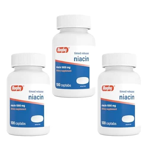 Rugby Timed-Release Niacin 1000mg | Supports Metabolism & Circulation thumbnail 1