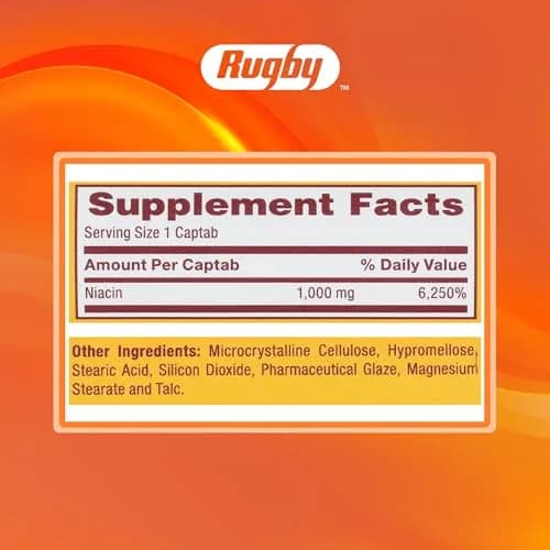 Rugby Timed-Release Niacin 1000mg | Supports Metabolism & Circulation thumbnail 8