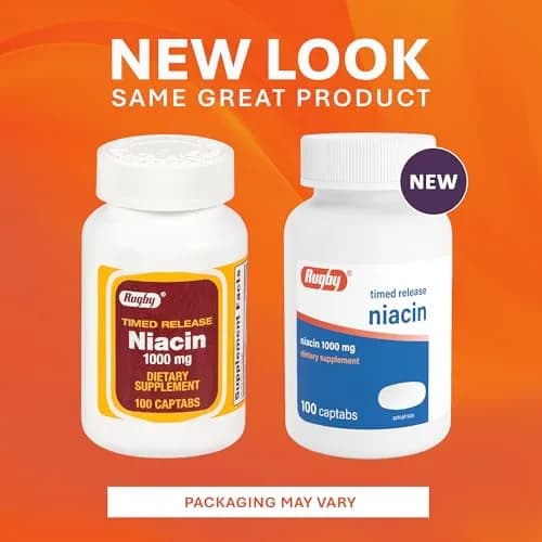 Rugby Timed-Release Niacin 1000mg | Supports Metabolism & Circulation thumbnail 3
