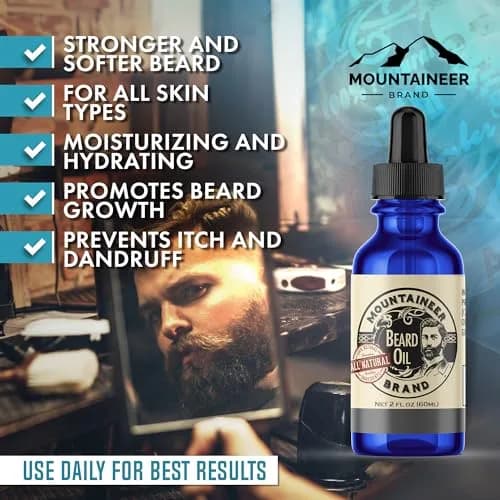 Mountaineer Brand Natural Beard Oil with Coal Scent, 59ml (2 Fl Oz) | Hydrates Dry, Itchy Beards thumbnail 2