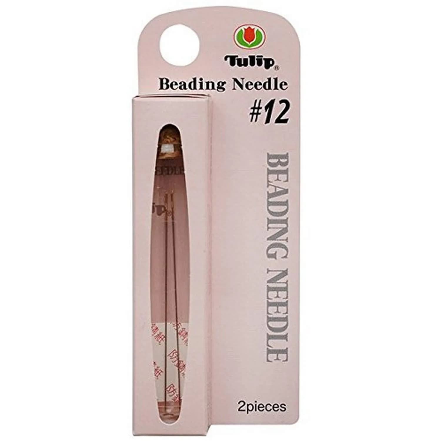 Tulip Beading Needles Size #12 47.5x0.35mm (2-Pack) | Sharp Point for Bead Embroidery & Weaving - main product image