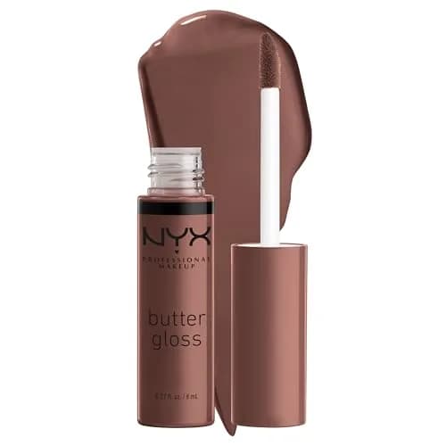 NYX PROFESSIONAL MAKEUP Butter Gloss Bling Lip Gloss - 17 Ginger Snap (Chocolate Brown) | Vegan & Non-Sticky Shine thumbnail 1
