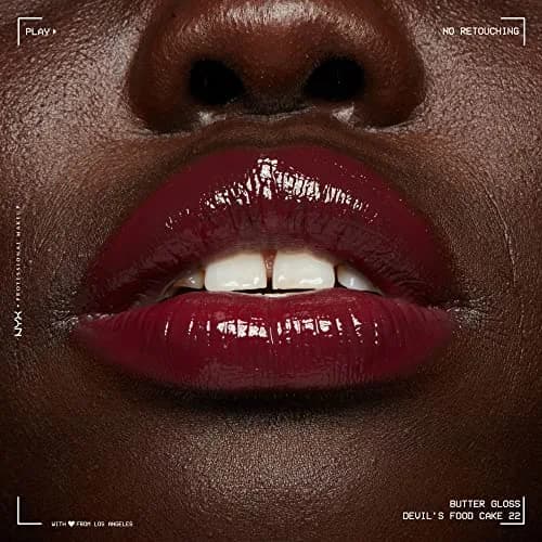 NYX PROFESSIONAL MAKEUP Butter Gloss Lip Gloss - Devil's Food Cake (Deep Plum) 8ml | Sheer to Medium Coverage thumbnail 7