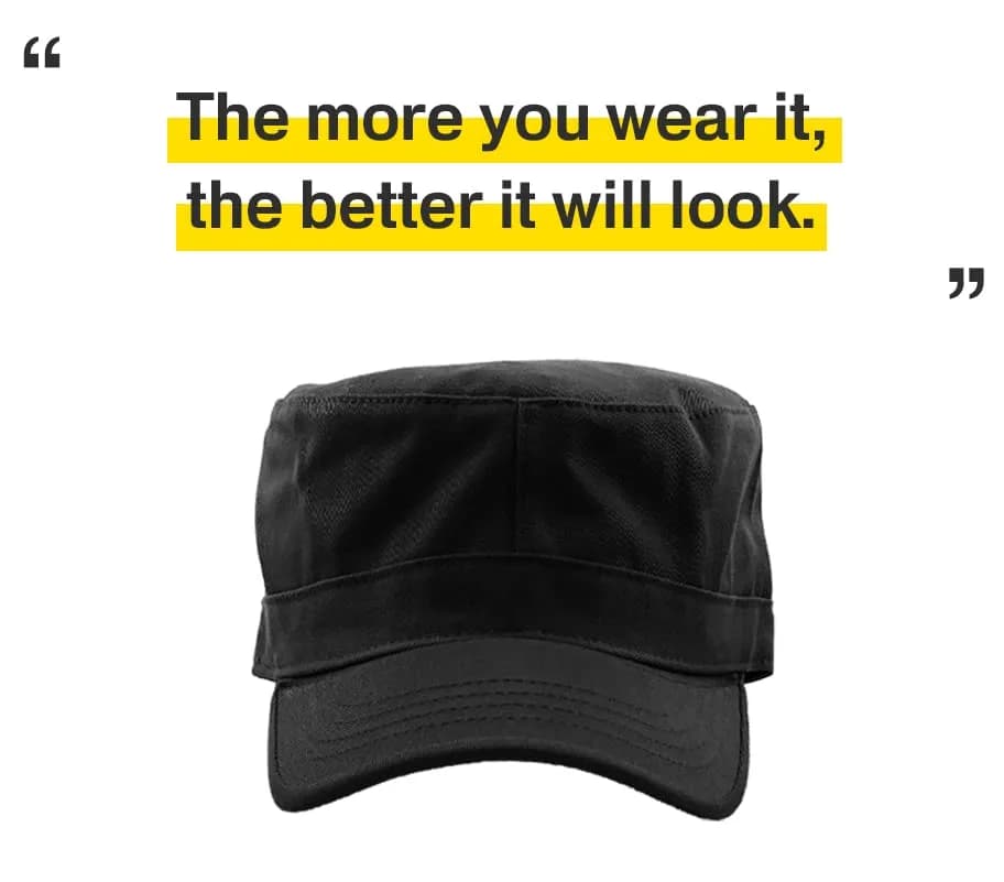 KBETHOS Army Cadet Cap Basic Everyday Military Style Hat 57CM | Classic Cotton Fitted Design thumbnail 5