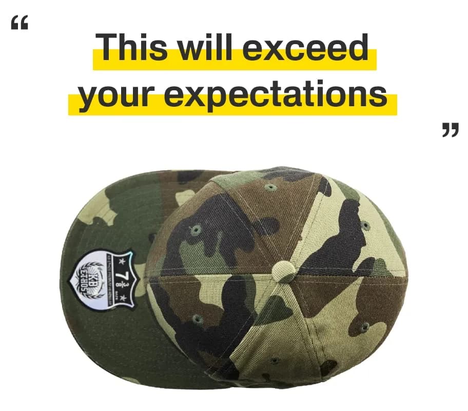 KBETHOS Woodland Camouflage Fitted Baseball Cap 7 5/8 (US Size) | Classic Flat Bill for Everyday Style thumbnail 6