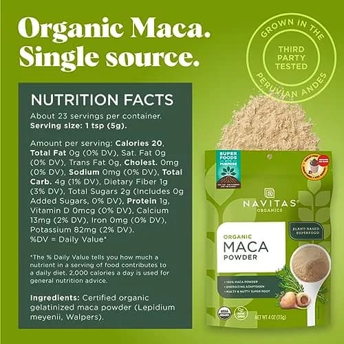 Navitas Organics Gelatinized Maca Powder | 113g (4oz) Adaptogen for Energy & Balance thumbnail 2
