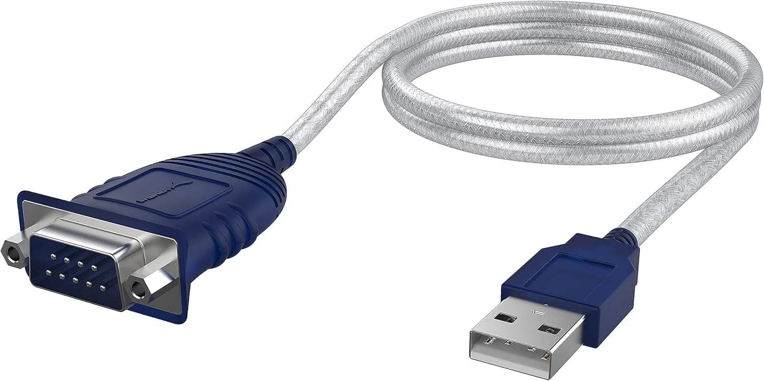 SABRENT USB 2.0 to Serial DB9 RS232 Adapter Cable (CB-DB9P) 0.76m (2.5ft) | Prolific Chipset for Stable Connectivity — USB-A 2.5FT – RS-232