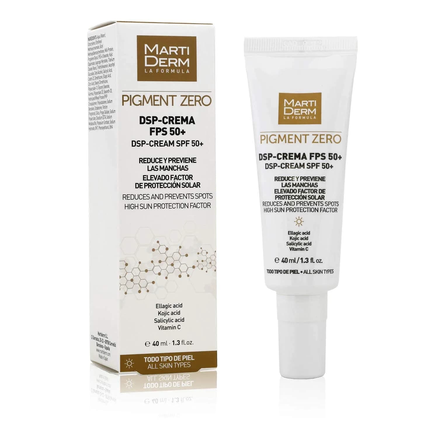 Martiderm Crema Despigmentante SPF 50+ 30 ml | Brightening Face Cream for All Skin Types