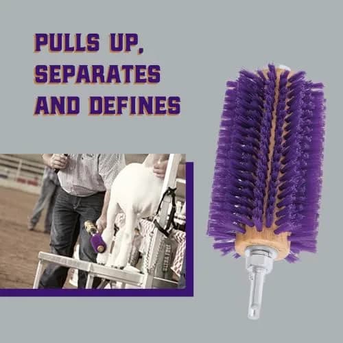 Weaver Livestock Roto Brush Purple, 5-3/8" Long | Livestock Hair & Wool Grooming Tool thumbnail 3