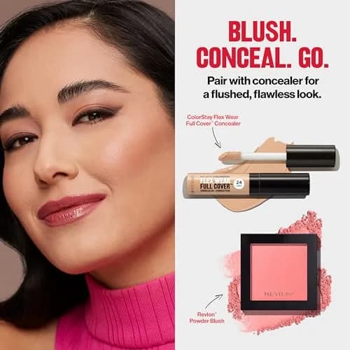 Revlon Powder Blush Face Makeup Naughty Nude 5g (0.17 oz) | Buildable Color for Natural Radiance thumbnail 6