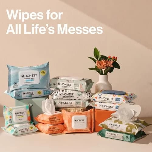 The Honest Company Multi-Use Baby Wipes, Pattern Play, 10 Count | Hypoallergenic, Plant-Based, 99% Water, Dermatologist Tested, Compostable thumbnail 8