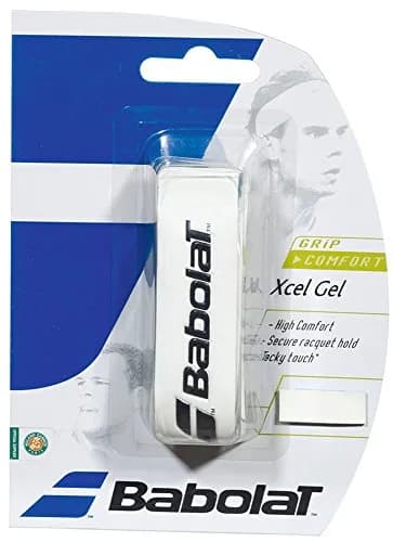 Babolat Xcel Gel Replacement Tennis Grip | Cushioned, Solid White | Handle Grip for Tennis Racquets thumbnail 1