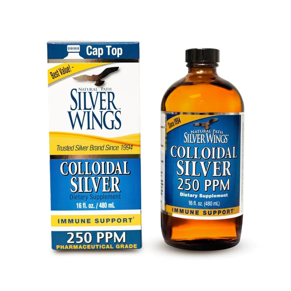Natural Path Silver Wings Colloidal Silver Liquid 250ppm (1 fl oz) — 16 Fl Oz