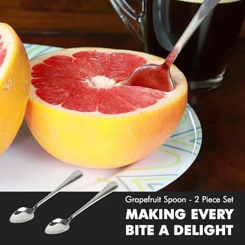 Chef Craft Serrated Grapefruit Spoon 6.5 Inches | Stainless Steel, Dishwasher Safe thumbnail 5