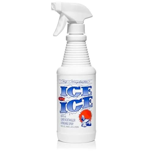 Chris Christensen Ice on Ice Detangler & Finishing Dog Spray 16 oz | Conditions & Protects Coat thumbnail 1