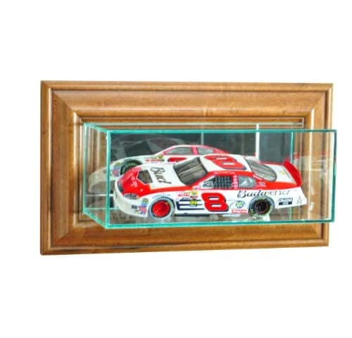 Perfect Cases NASCAR Wall Mounted Display Case Walnut | UV Protected Glass & Wood Molding thumbnail 1