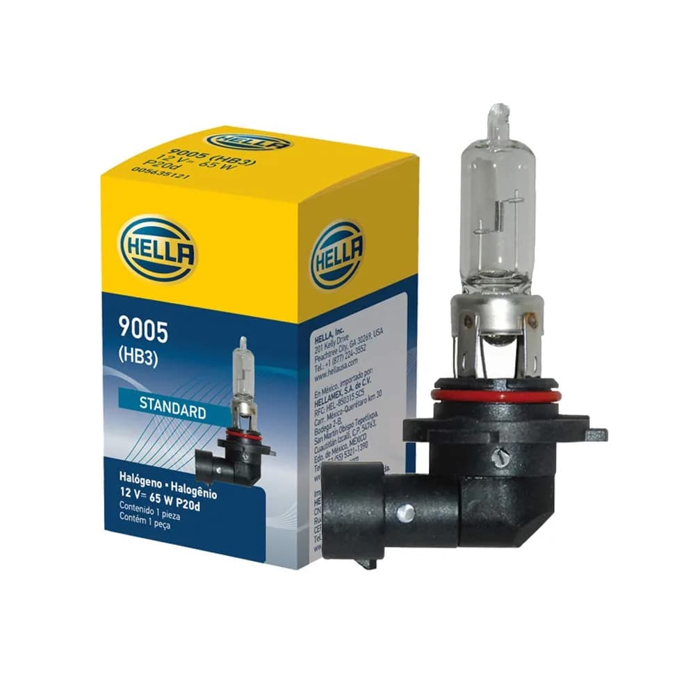 Hella Optilux XB Series HB3 9005 Xenon White 100W Halogen Bulbs, 12V, 2 Pack — Xenon Yellow - Single