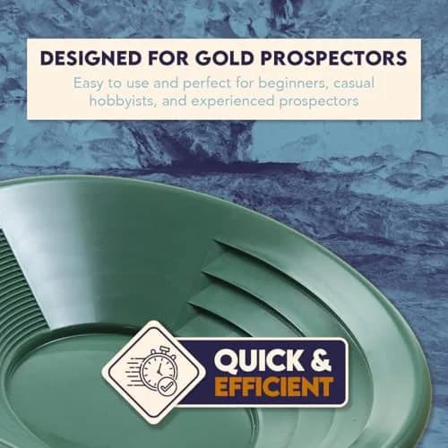 SE 8" Green Plastic Gold Pan with Two Types of Riffles | Lightweight, Rust-Free, Effective for Gold Prospecting thumbnail 7