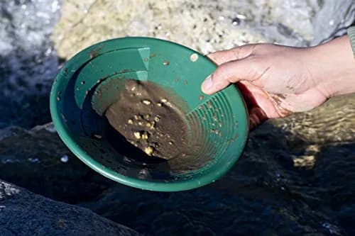 SE 8" Green Plastic Gold Pan with Two Types of Riffles | Lightweight, Rust-Free, Effective for Gold Prospecting thumbnail 2