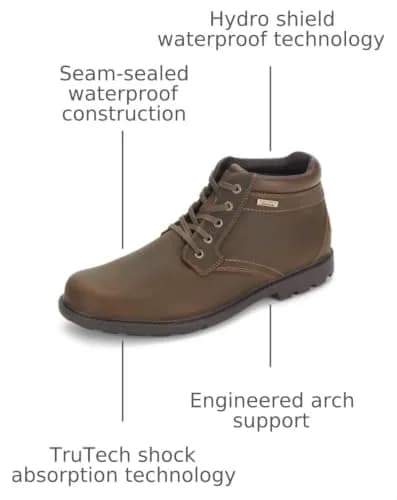 Rockport Men's Storm Surge Waterproof Plain Toe Boot, Tan, 10.5 Medium | Waterproof, Cushioned Comfort & Durable Design thumbnail 3
