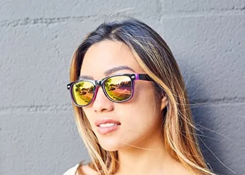 OWL New 2014 Womens Mens Vintage Two-Tone Sunglasses (Purple Mirror Lens) | UV400 Reflective thumbnail 4
