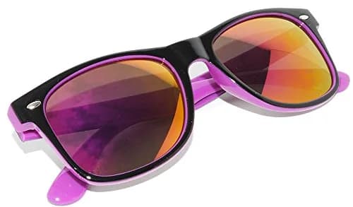 OWL New 2014 Womens Mens Vintage Two-Tone Sunglasses (Purple Mirror Lens) | UV400 Reflective thumbnail 3