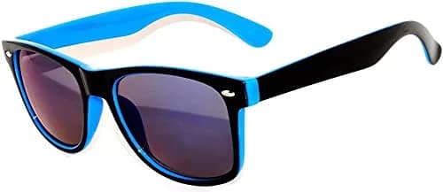 OWL New Women Mens Vintage Two-Tone Sunglasses (Blue Blue Lens) | UV400 Protection, Lightweight & Unisex thumbnail 1