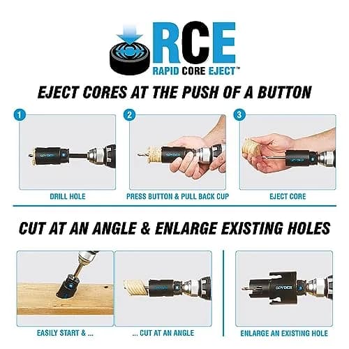 Spyder 600066 Rapid Core Eject Hole Saw, 1-Inch | Bi-metal Steel, Fast & Easy Cutting thumbnail 3
