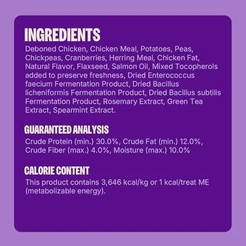 Wellness Kittles Crunchy Cat Treats, Chicken & Cranberry Flavor, 2 oz Bag | Grain-Free Dental Care for All Lifestages thumbnail 8