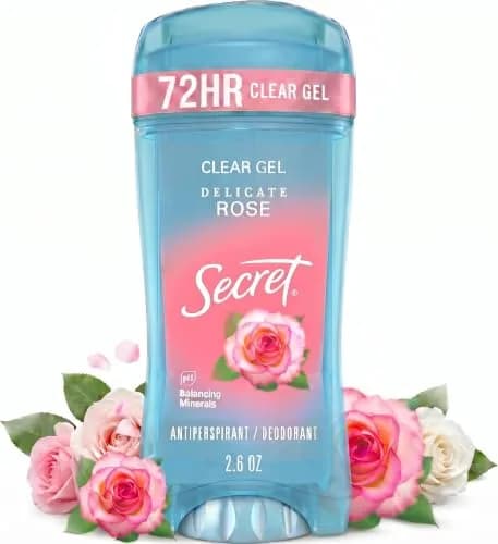 Secret Fresh Clear Gel Antiperspirant Deodorant for Women, Delicate Rose Scent, 72-Hour Odor Protection, 2.6 oz thumbnail 1