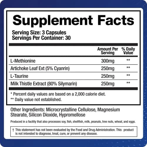 BioMatrix Liver Support Cleanse & Detox, Milk Thistle, Artichoke, Taurine | Supports Liver Detox & Tissue Repair thumbnail 2