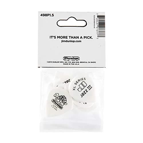 Jim Dunlop Tortex Jazz III XL Guitar Picks 1.50mm (12-Pack) | Precision Articulation for Fast Playing thumbnail 5