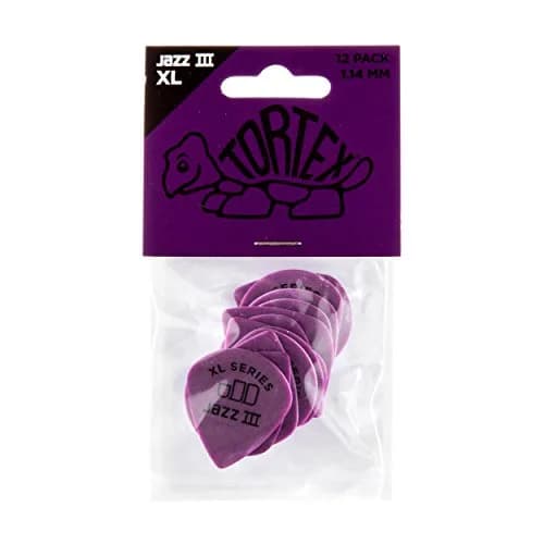 Jim Dunlop Tortex Jazz III XL Guitar Picks 1.14mm (12-Pack) | Aggressive Attack & Superior Control thumbnail 4