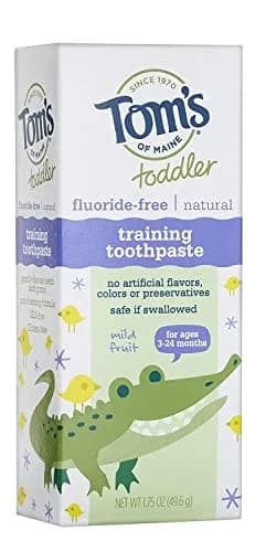 Tom's of Maine Toddlers Natural Toothpaste Mild Fruit Gel 50ml (1.75 Oz) | Fluoride-Free for Ages 3-24 Months thumbnail 1