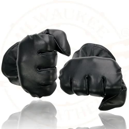 Milwaukee Leather SH734 Men's Black Thermal Lined Leather Motorcycle Gloves 2.27 kg (5 lb) | Sinch Wrist Closure thumbnail 6