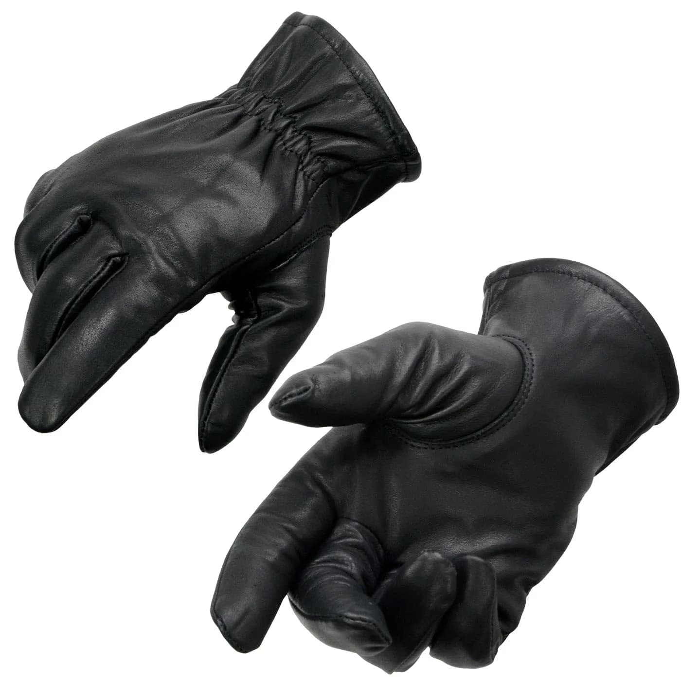 Milwaukee Leather SH734 Men's Black Thermal Lined Leather Motorcycle Gloves w/Cinch Wrist Closure - 3X-Large | Warm, Weather-Resistant Riding Gear