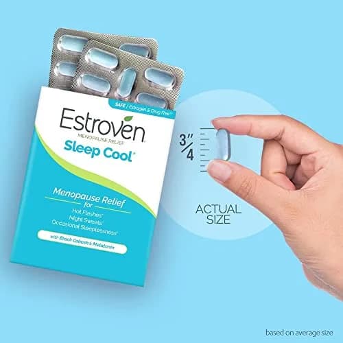 Estroven Sleep Cool for Menopause Relief 30 Caplets | Clinically Proven Sleep Support for Hot Flashes & Night Sweats thumbnail 4