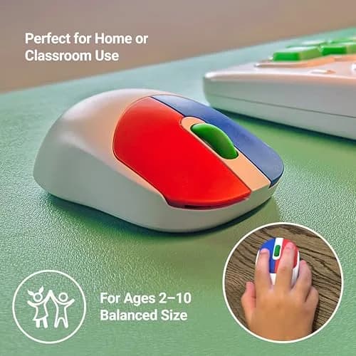 Clevy Kids Mouse - Colorful Ergonomic USB Kids Mouse for School & Home | Compatible with Windows, macOS, Chromebook thumbnail 8