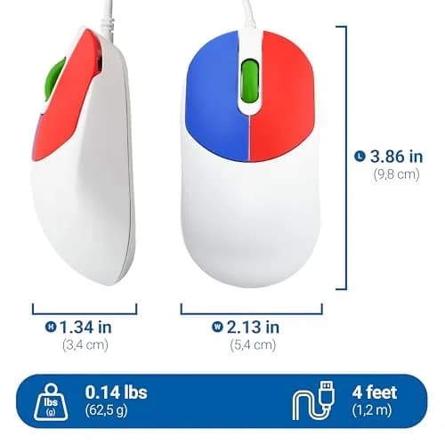 Clevy Kids Mouse - Colorful Ergonomic USB Kids Mouse for School & Home | Compatible with Windows, macOS, Chromebook thumbnail 2