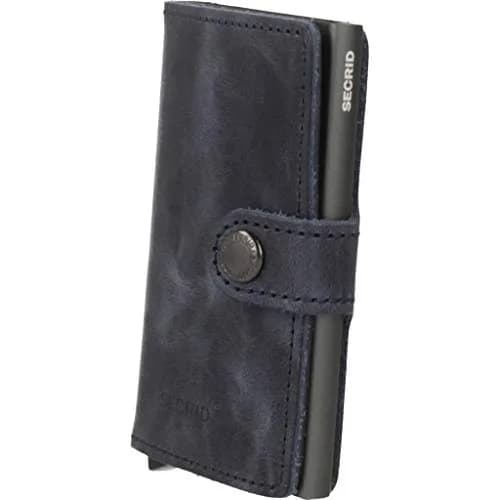 SECRID Mini Wallet RFID Blocking Card Holder | Aluminium & Leather, Blue, 6.6cm x 9.7cm x 1.6cm (2.6" x 3.8" x 0.6") thumbnail 2