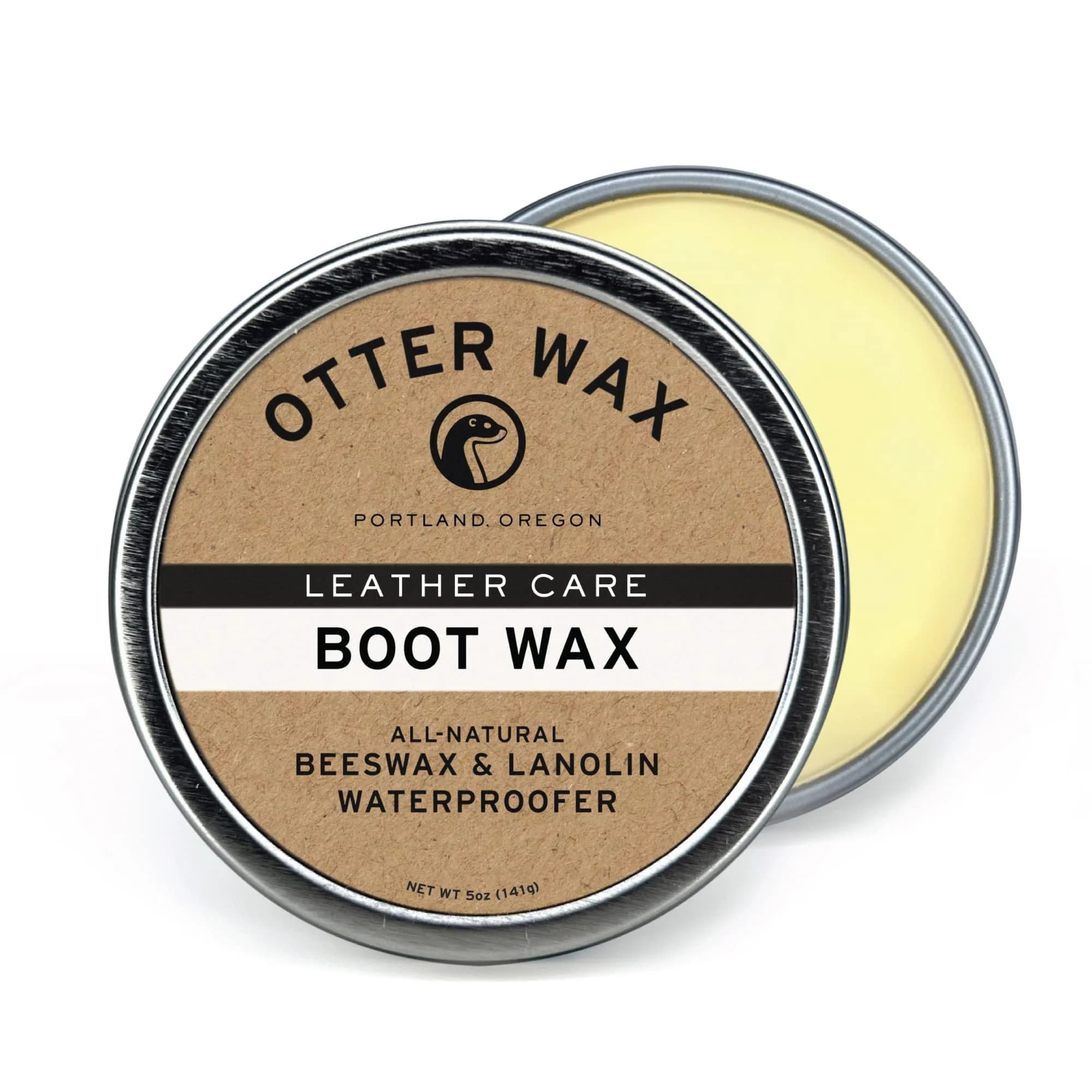 Otter Wax Boot Wax | 5 oz | Heavy-Duty Leather Waterproofing & Sealant for Leather Boots, Hats, Rain Gear - main product image