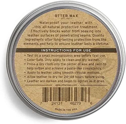 Otter Wax Boot Wax | 5 oz | Heavy-Duty Leather Waterproofing & Sealant for Leather Boots, Hats, Rain Gear thumbnail 2