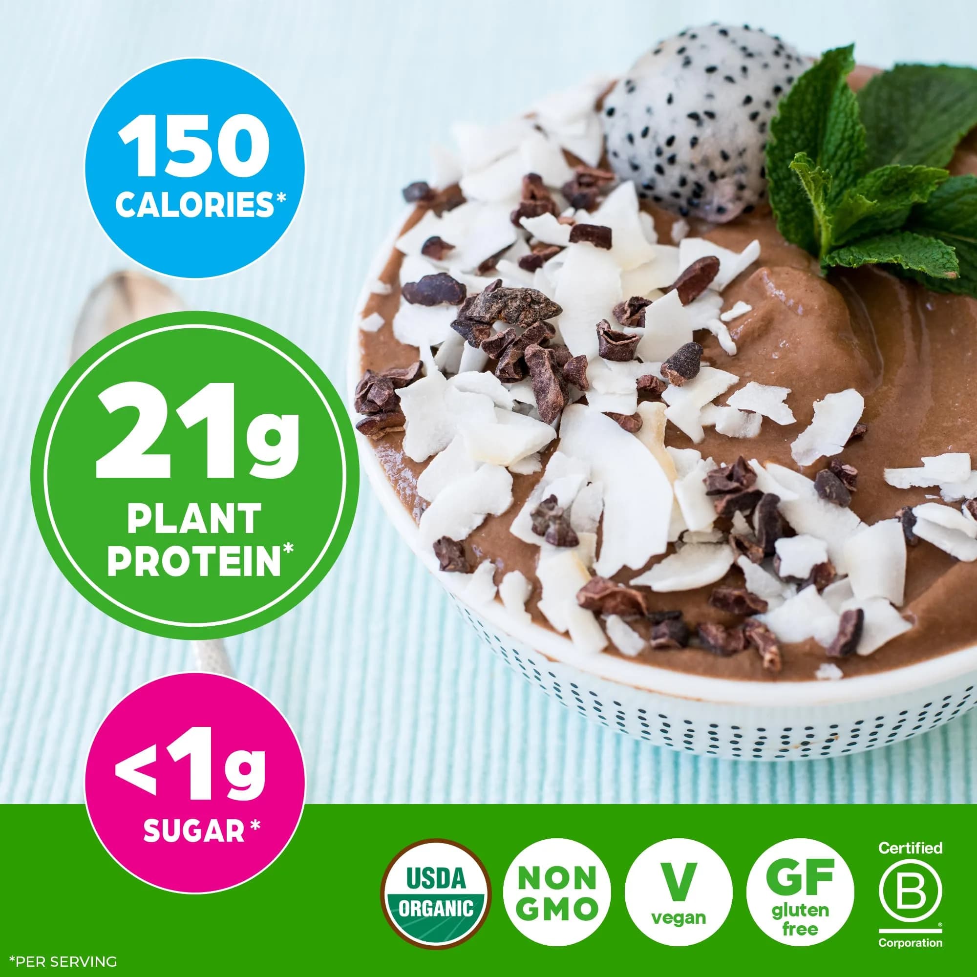 Orgain Organic Vegan Protein Powder Creamy Chocolate Fudge 2.03 lb | 21g Plant Protein Per Serving thumbnail 6